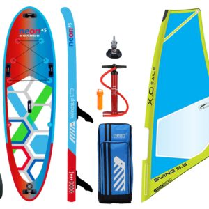 Nafukovací paddleboard Neon X5 Windsup LTD 10’4″x34″x6″ komplet s X.O.Sails Swing 5.5 oplachtěním - 15% sleva