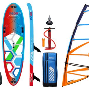 skluzový nafukovací paddleboard Neon X5 Windsup LTD 10’4´´x34´´x6´´ komplet s STX oplachtěním 5.0-6.5 m2