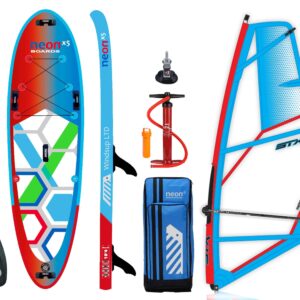 Nafukovací paddleboard Neon X5 Windsup LTD 10’4´´x34´´x6´´ komplet s juniorskou plachtou STX PowerKid 3.2-4.4 m2 - 15% sleva