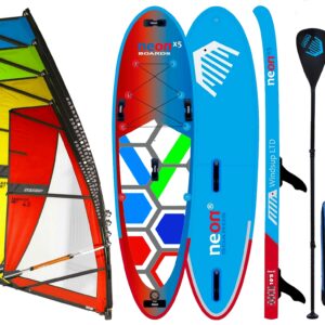 Nafukovací skluzový paddleboard Neon X5 10´5 komplet s plachtou RRD Easyride 3.5-5.0 m2