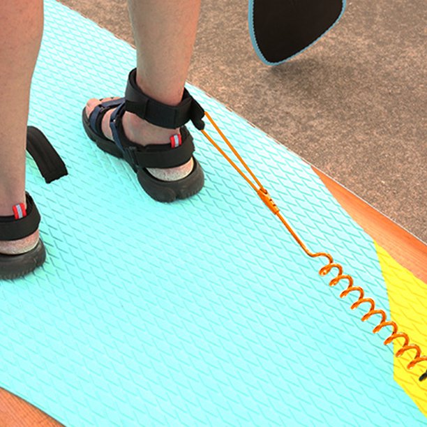 Leash na paddleboard Neon červený 10 ft / 7 mm kroucený - Obrázek 2