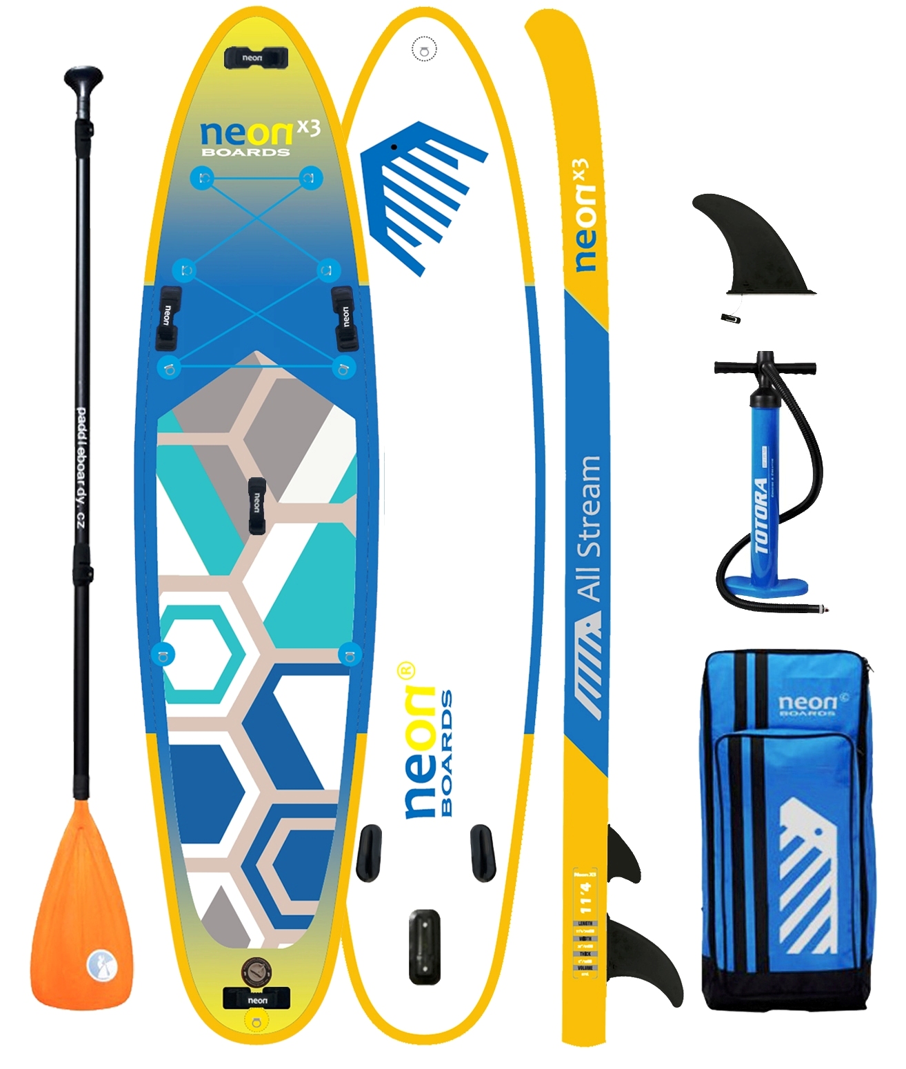 Nafukovací paddleboard Neon X3 All Stream 10’6´´x32´´x5´´ - komplet s pádlem - Obrázek 3