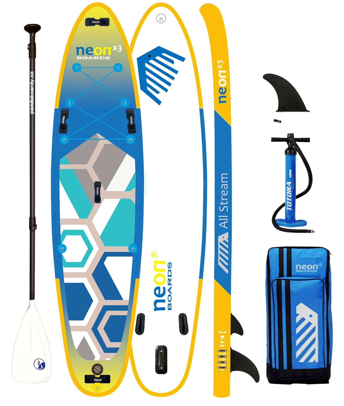 Nafukovací paddleboard Neon X3 All Stream 10’6´´x32´´x5´´ - komplet s pádlem - Obrázek 4