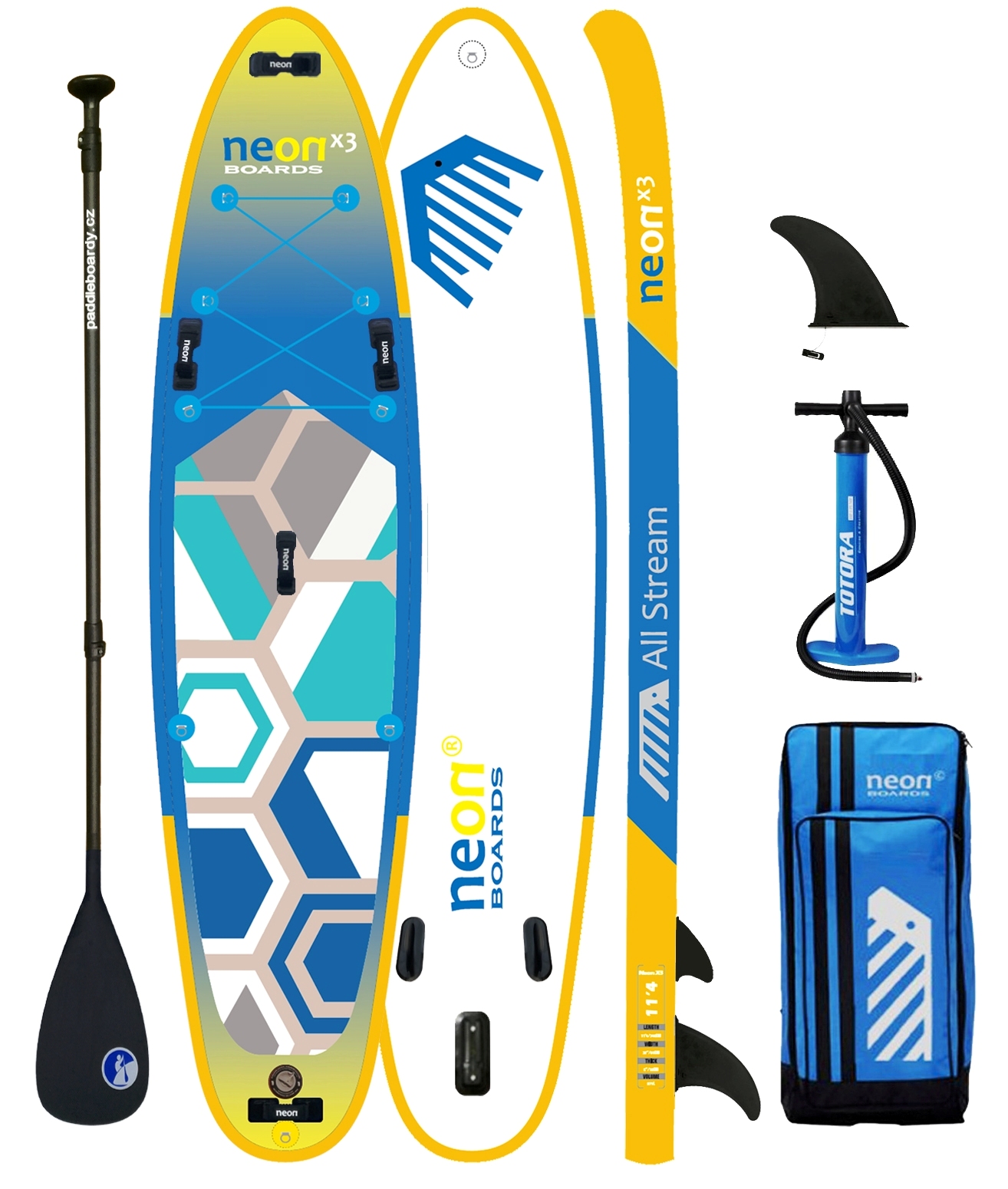 Nafukovací paddleboard Neon X3 All Stream 10’6´´x32´´x5´´ - komplet s pádlem - Obrázek 5