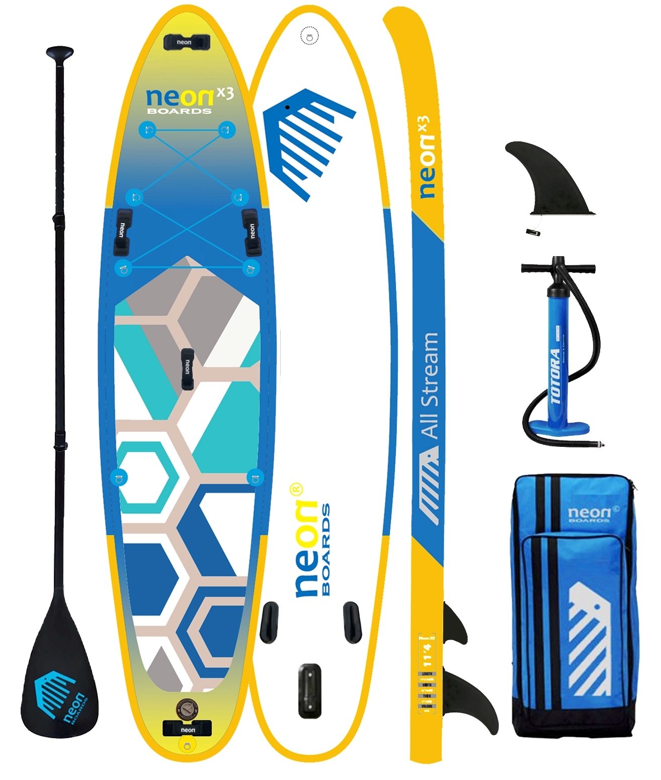 Nafukovací paddleboard Neon X3 All Stream 10’6´´x32´´x5´´ - komplet s pádlem