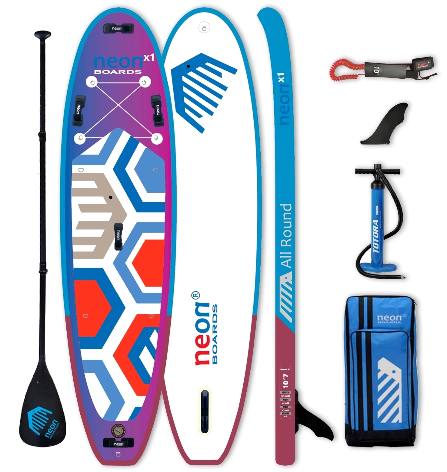 Nafukovací paddleboard Neon X1 - 10'7"x32"x5"