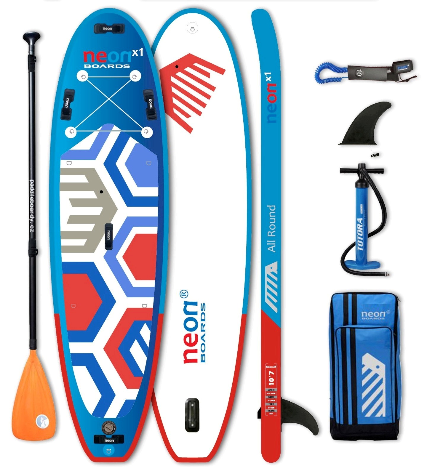 Nafukovací paddleboard Neon X1 - 10'7"x33"x5" - Obrázek 2