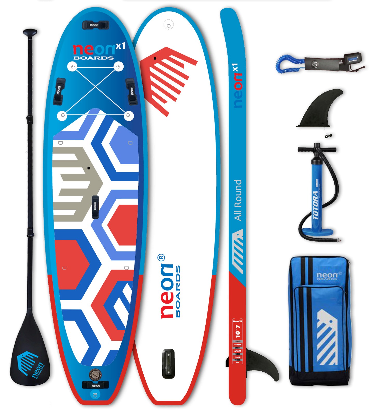 Nafukovací paddleboard Neon X1 - 10'7"x33"x5"