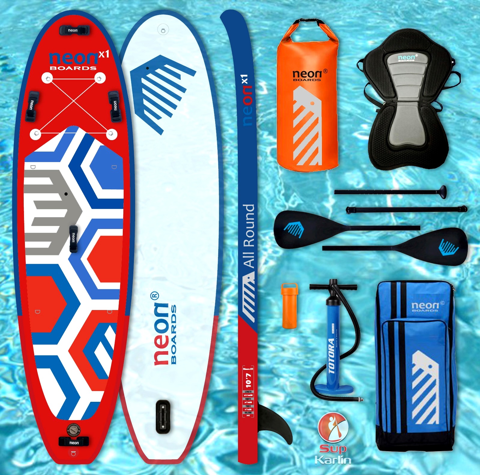 Kombo set - Nafukovací paddleboard Neon X1 - 10'7"x34"x6" - Obrázek 2
