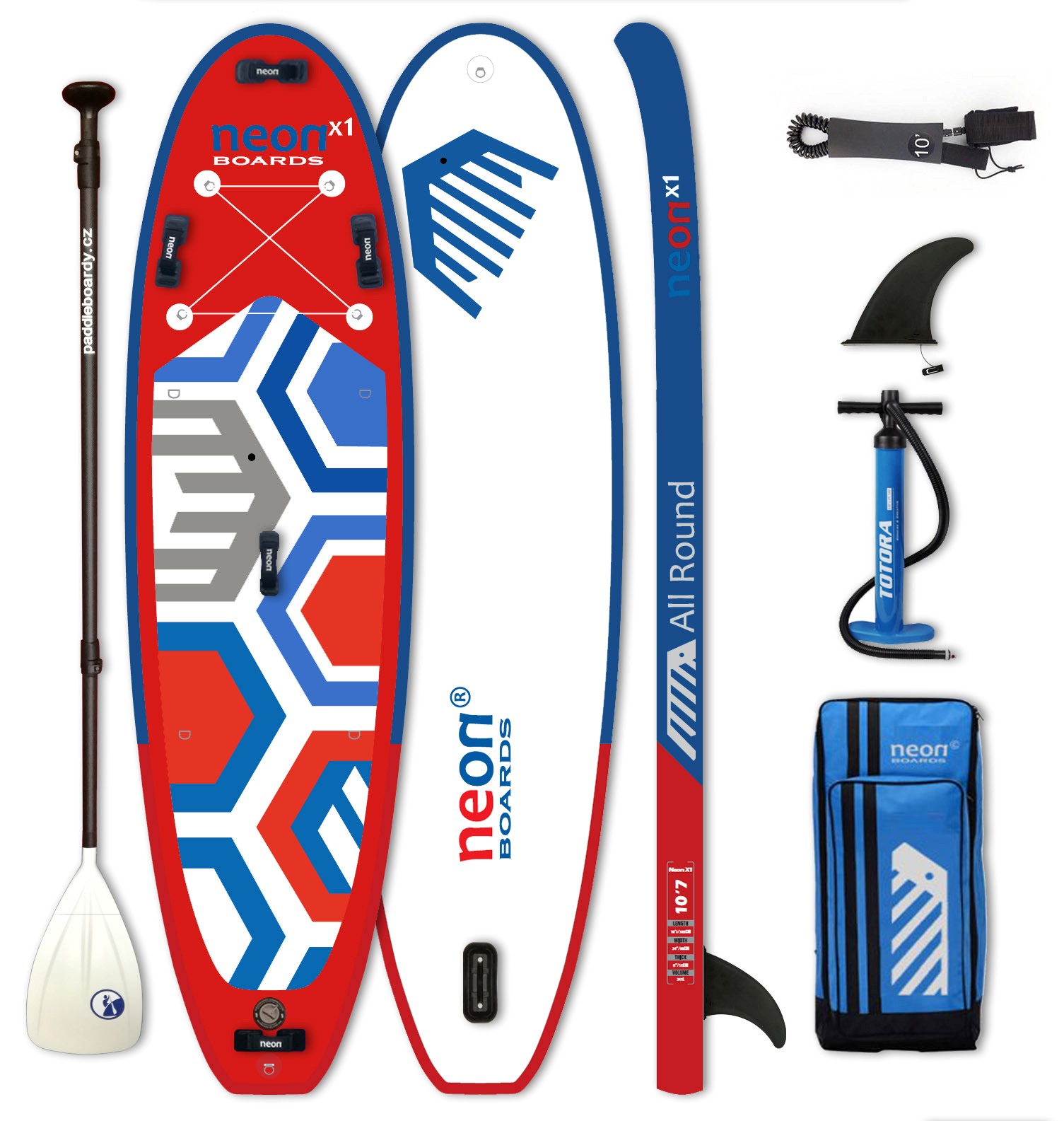Nafukovací paddleboard Neon X1 - 10'7"x34"x6" - Obrázek 2