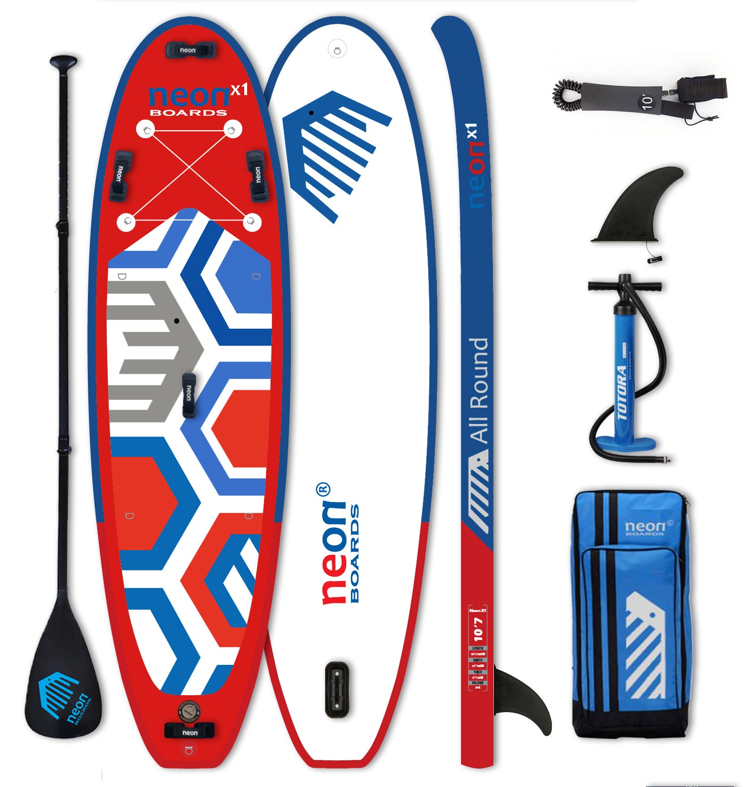 Nafukovací paddleboard Neon X1 - 10'7"x34"x6"