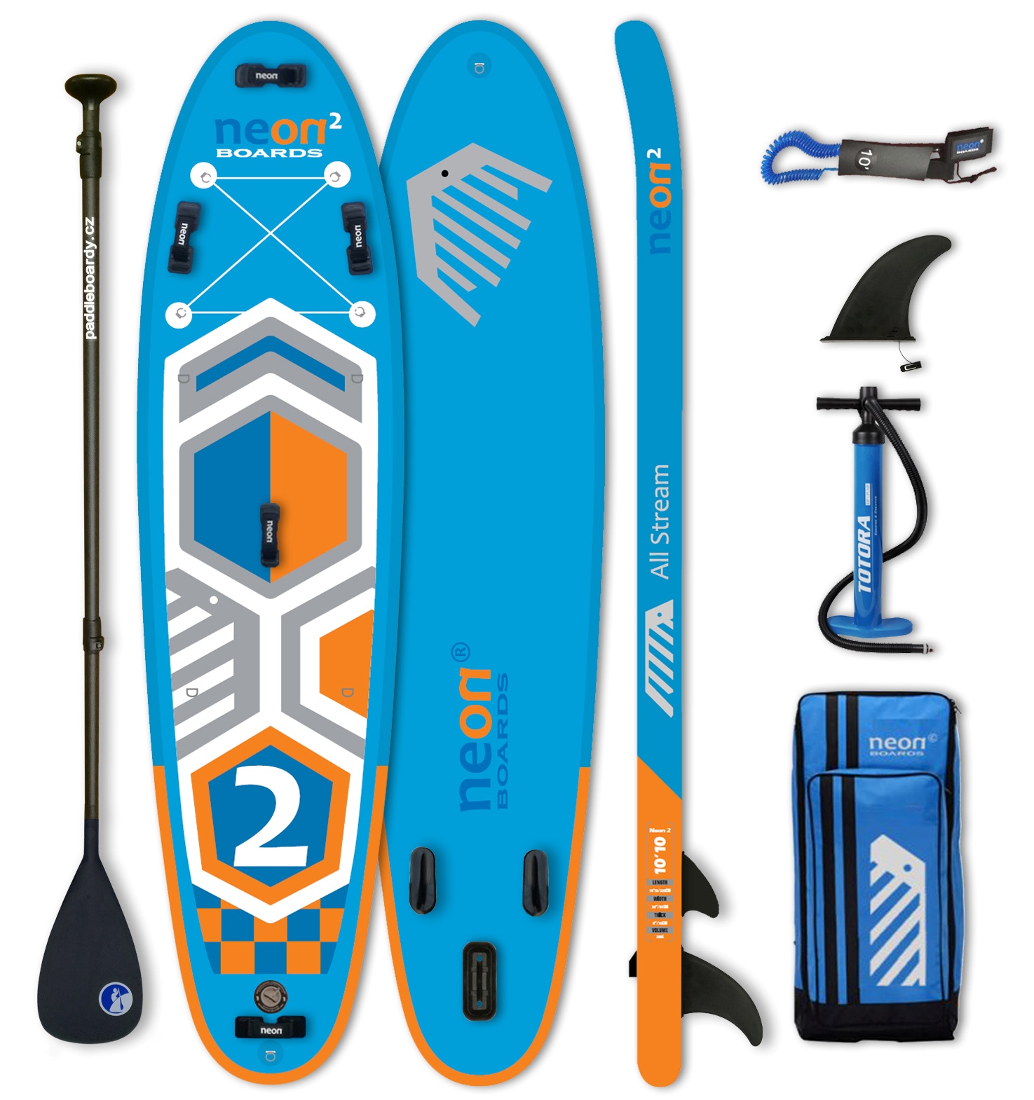Nafukovací paddleboard Neon 2 - 10'10''x32''x6" - Obrázek 6