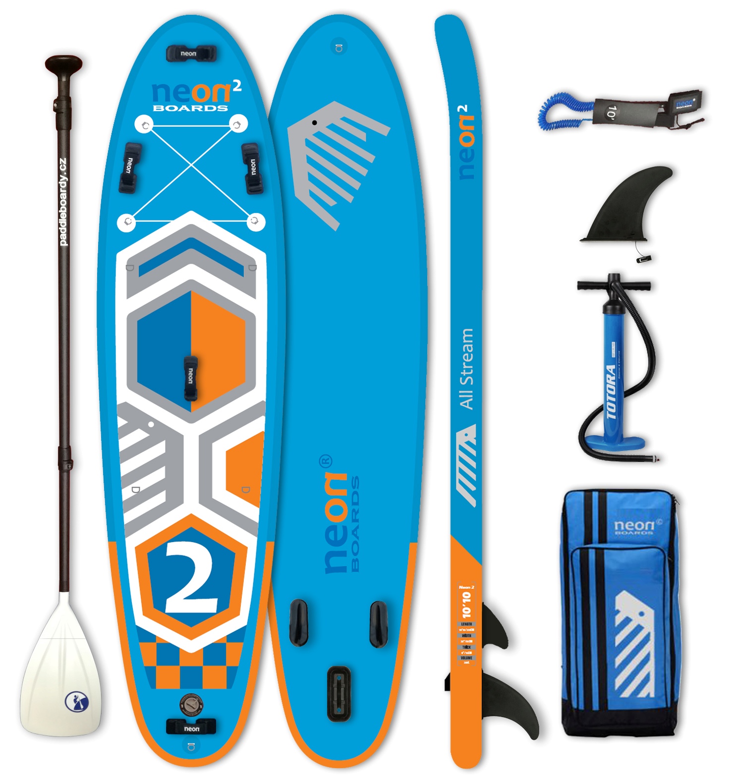 Nafukovací paddleboard Neon 2 - 10'10''x32''x6" - Obrázek 4