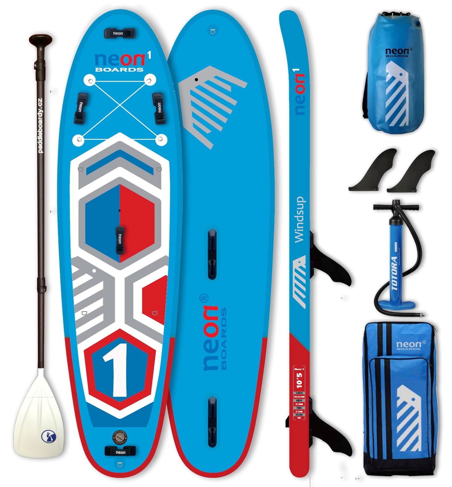 Nafukovací paddleboard Neon 1 Windsup - 10'5''x33''x6" - Obrázek 5