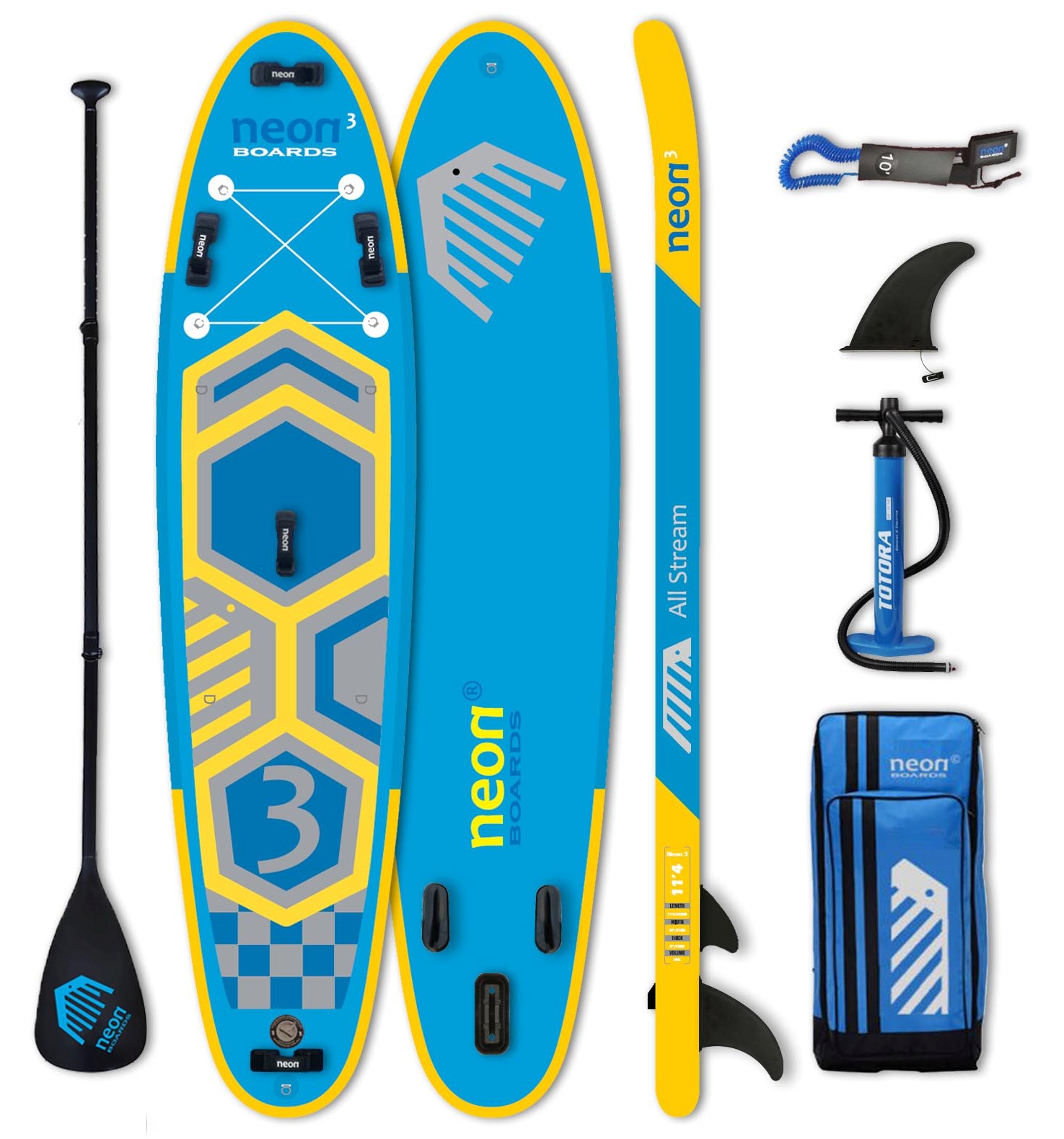 Nafukovací paddleboard Neon 3 - 11'4''x32''x6"