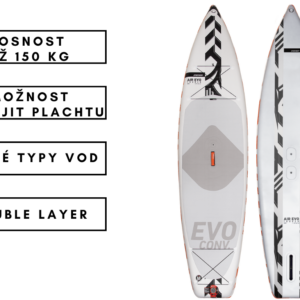 Nafukovací paddleboard RRD Evo Convertible - 12'0"x34"x6"