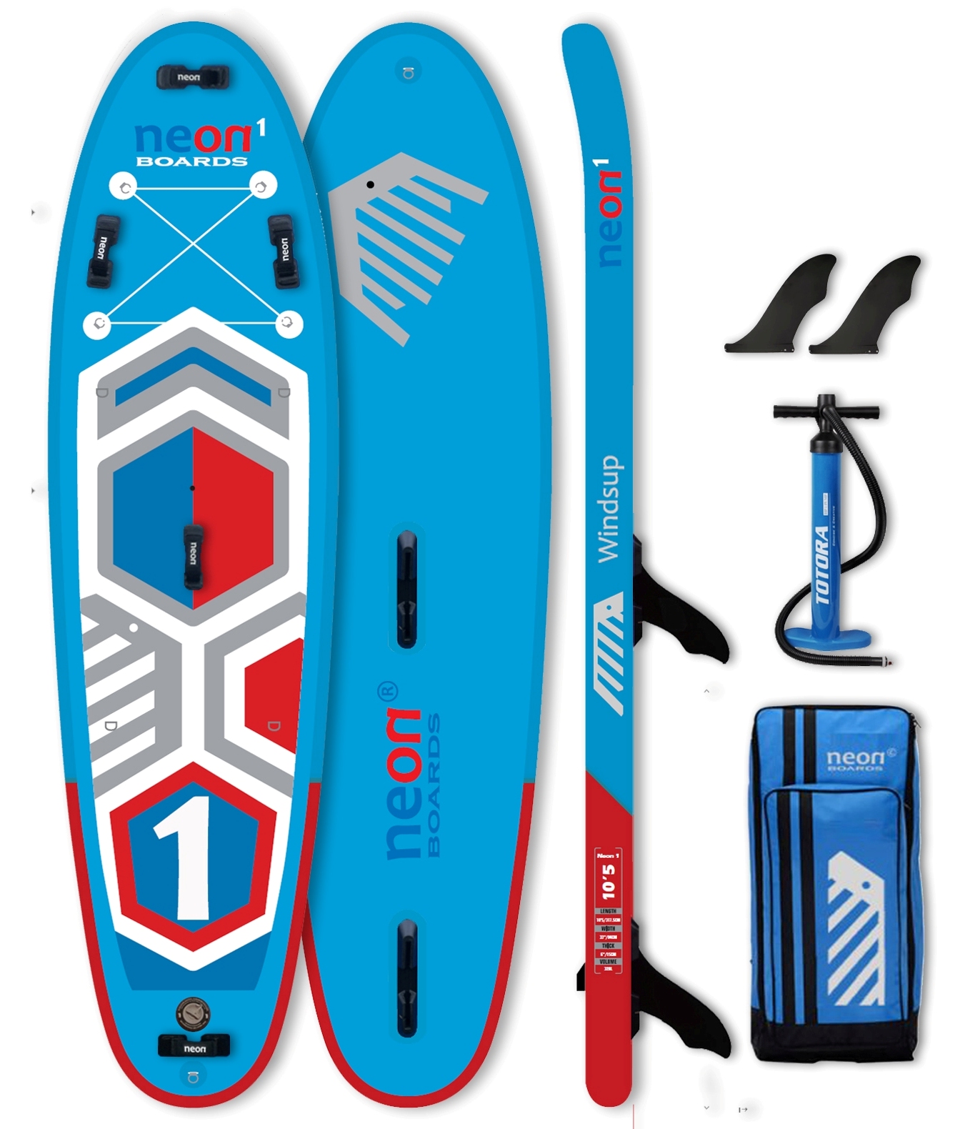 Nafukovací paddleboard Neon 1 Windsup 10'5" + Komplet s plachtou Ascan Pro - Obrázek 2