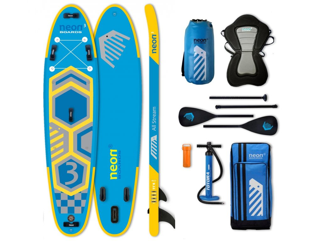 Combo pack - Nafukovací paddleboard Neon 3 - 11'4''x32''x6"