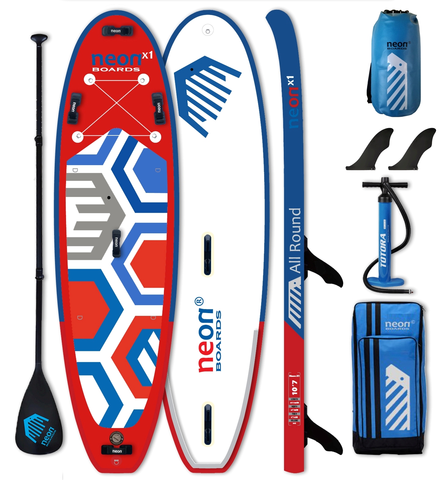 Použitý nafukovací paddleboard Neon X1 Windsup - 10'7"x34"x6