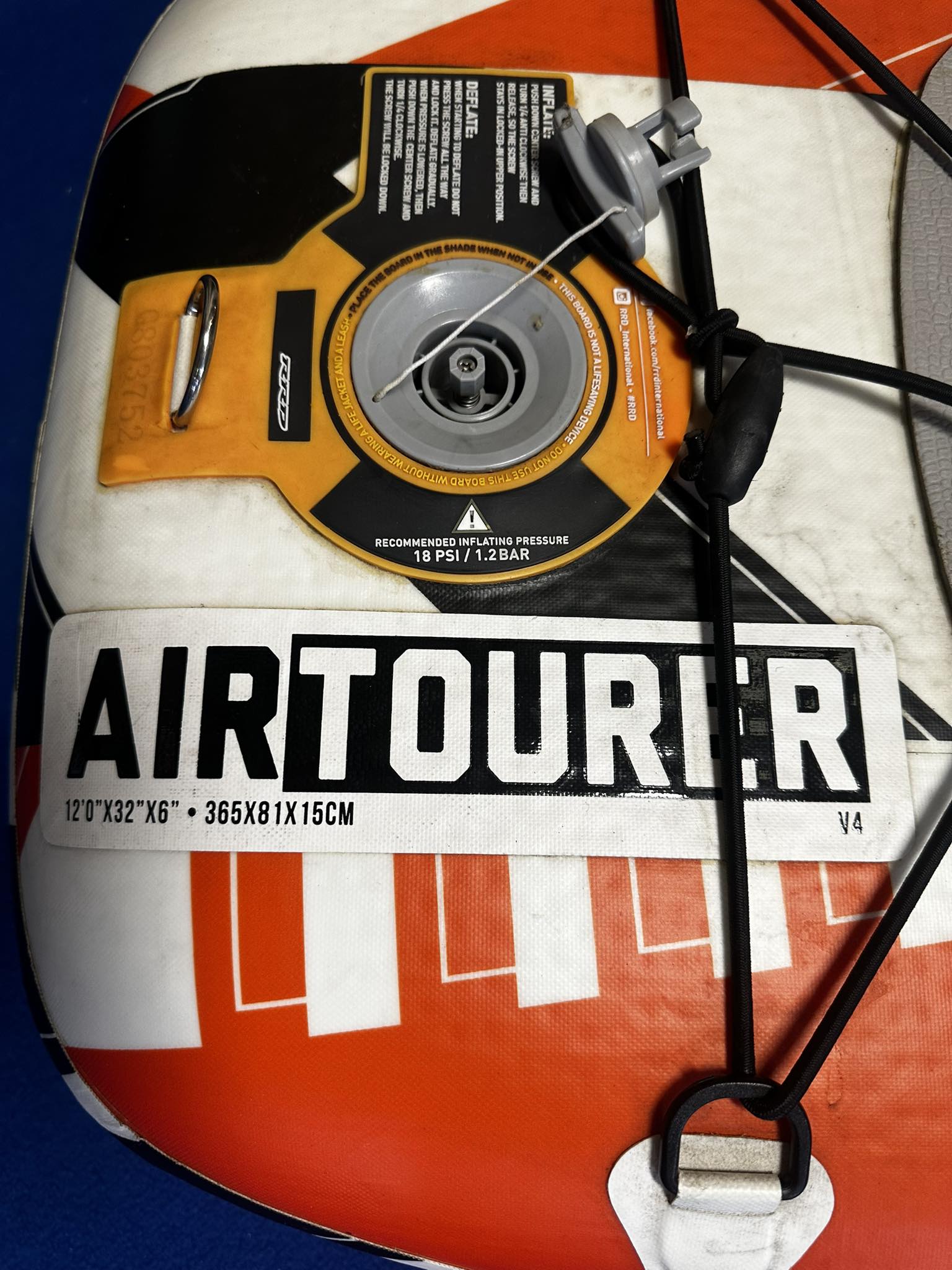 Použitý nafukovací paddleboard RRD Air Tourer V4 12″x32″x6 - Obrázek 5