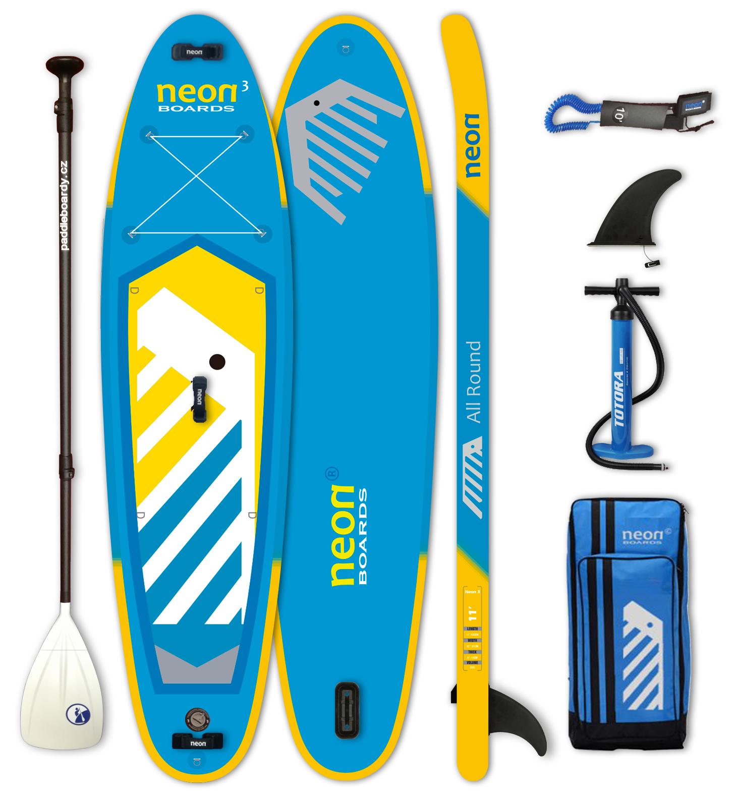 Nafukovací paddleboard Neon 3 - 11'x32''x6" - Obrázek 3