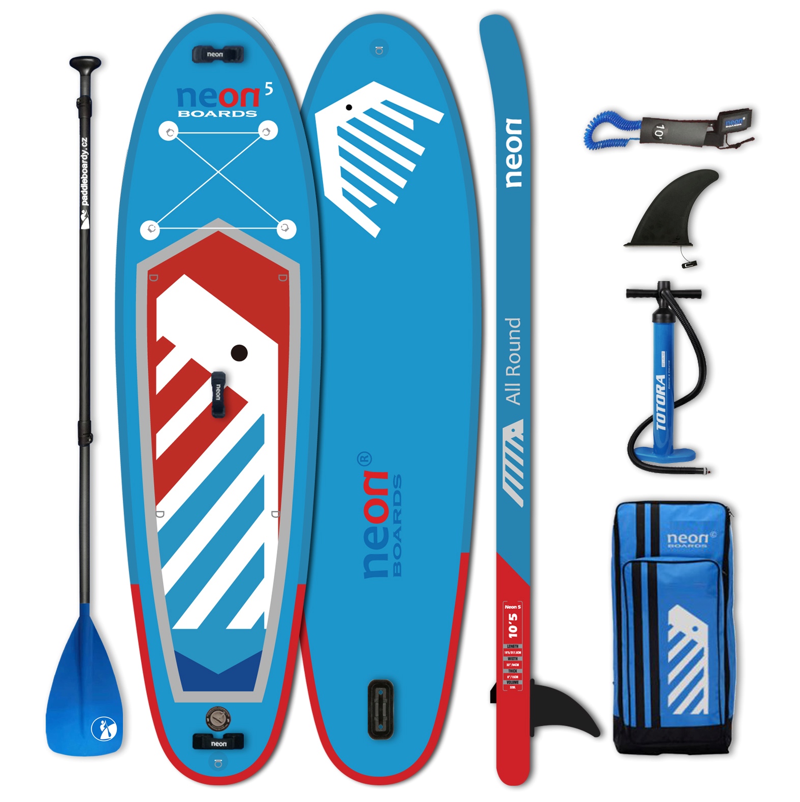 Nafukovací paddleboard Neon 5 - 10'5''x33''x6" - Obrázek 4
