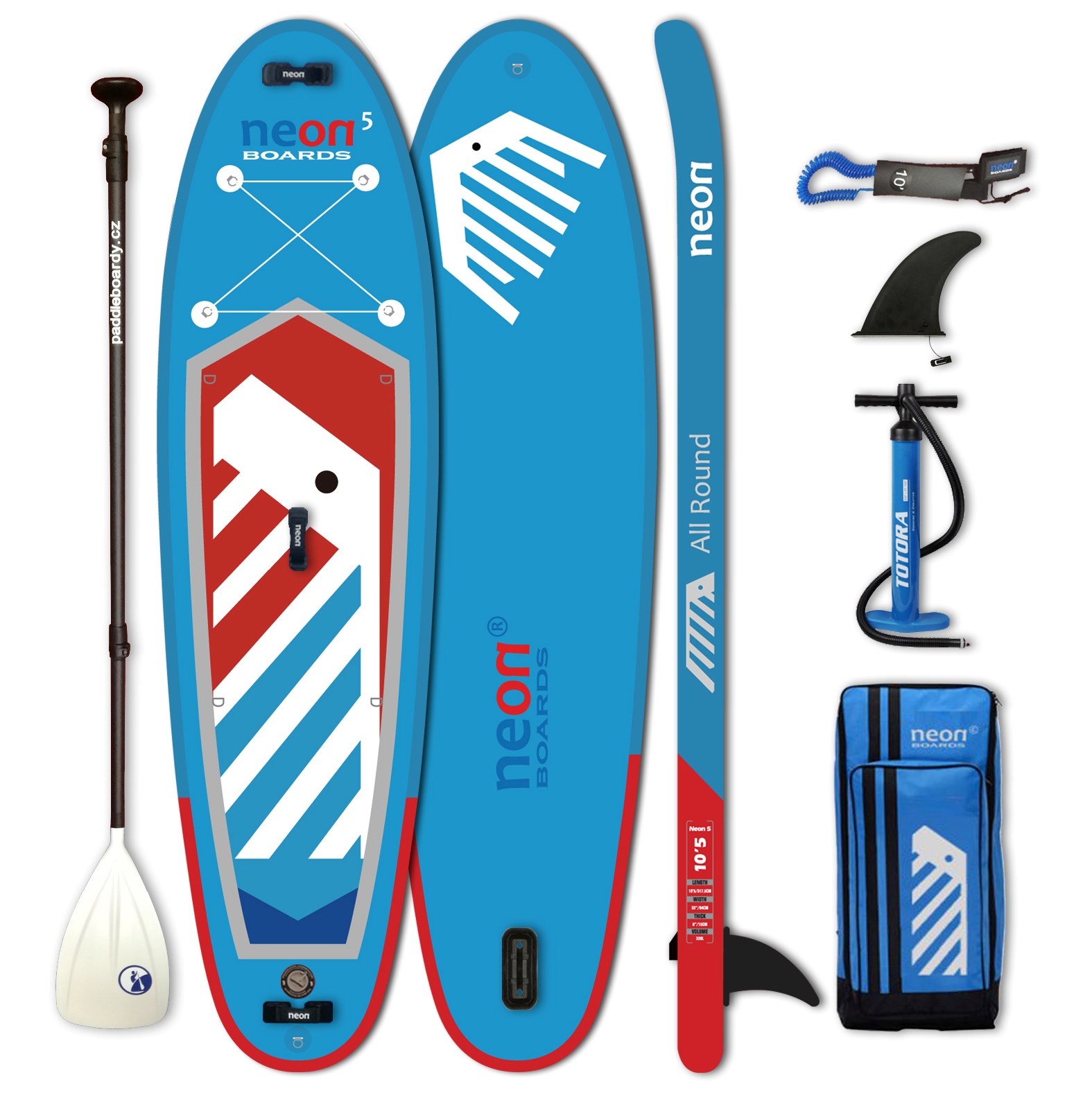 Nafukovací paddleboard Neon 5 - 10'5''x33''x6" - Obrázek 5