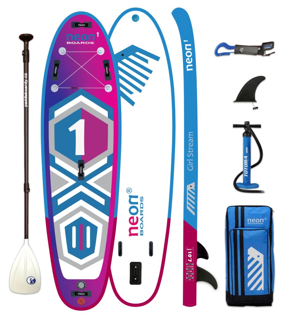 Nafukovací paddleboard Neon 1 Girl Round 2027 10’7″ × 34″ × 6″