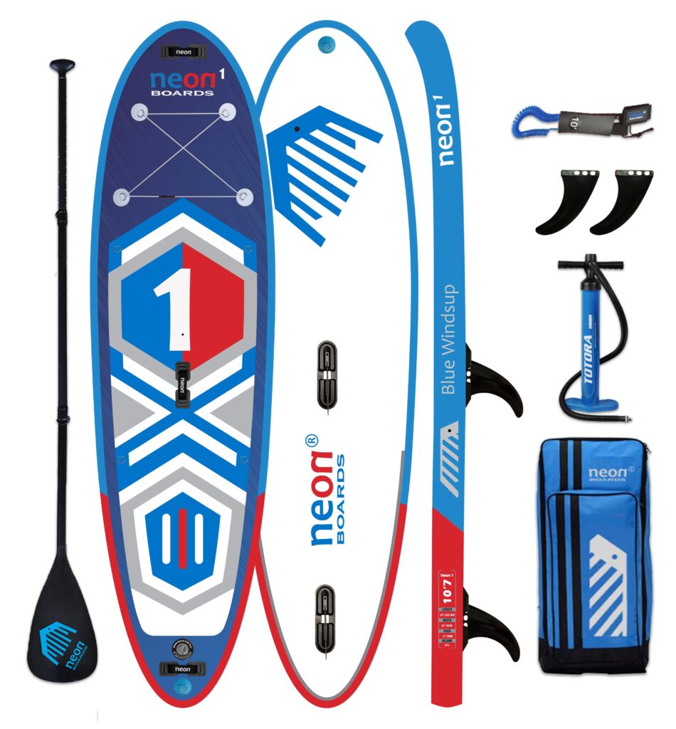 Nafukovací paddleboard Neon 1 Blue WindSUP 10’7″ × 34″ × 6″