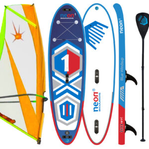 Nafukovací paddleboard Neon 1 Blue Windsup 10'7" + Komplet s plachtou 5.5 m2 X.O. Sails Commando