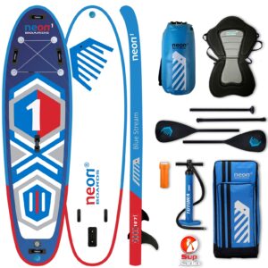 Combo pack - Nafukovací paddleboard Neon 1 Blue Stream 10'7''x34''x6"