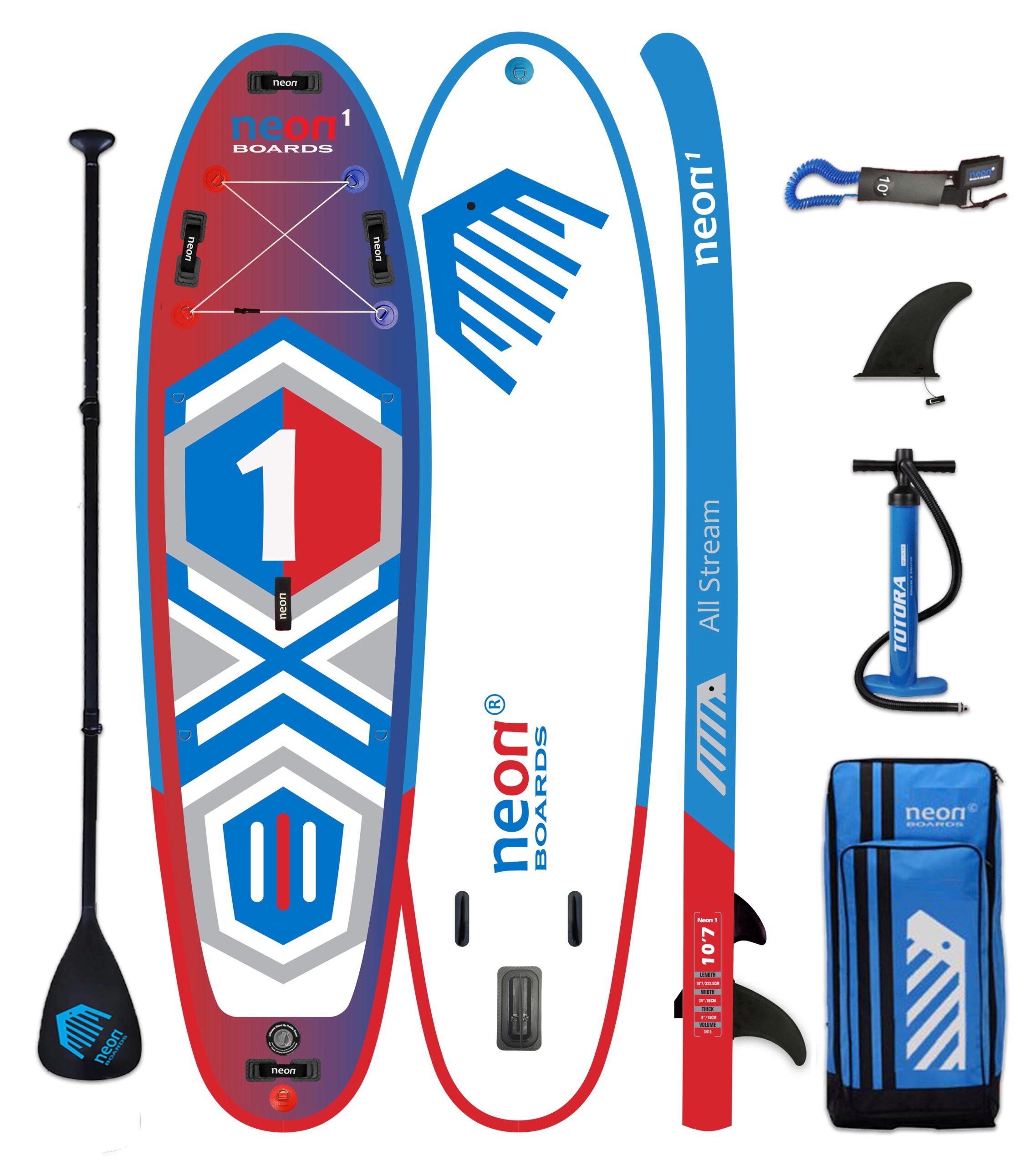 Nafukovací paddleboard Neon 1 All Stream - 10´7"x34"x6"