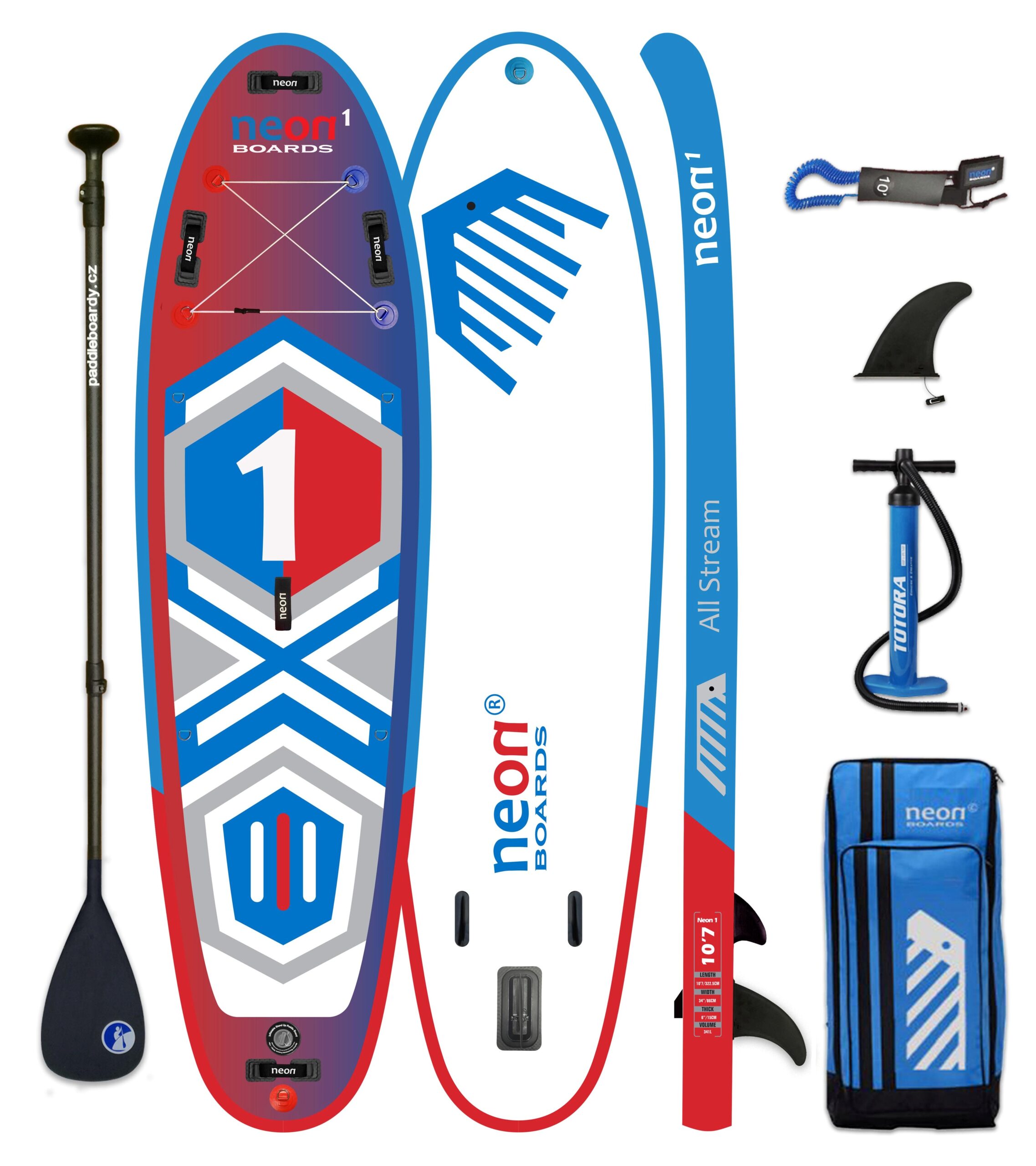 Nafukovací paddleboard Neon 1 All Stream - 10´7"x34"x6" - Obrázek 5