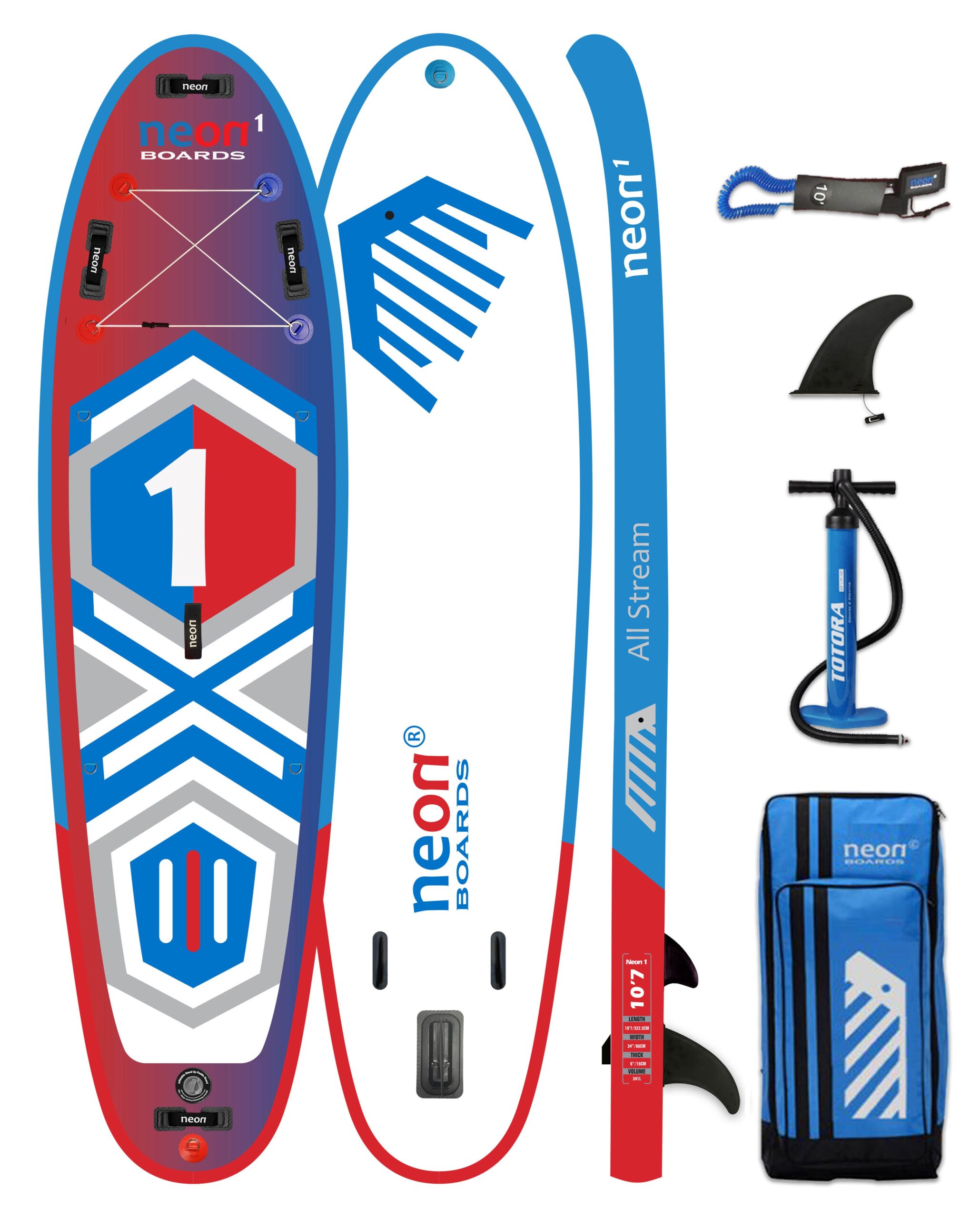 Nafukovací paddleboard Neon 1 All Stream - 10´7"x34"x6" - Obrázek 2