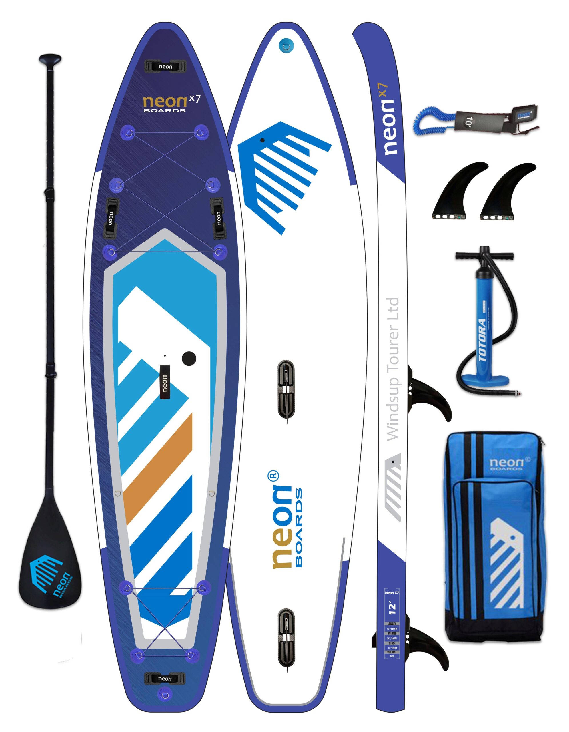 Nafukovací paddleboard Neon X7 Windsup Tourer LTD - 12'0"x34"x6"