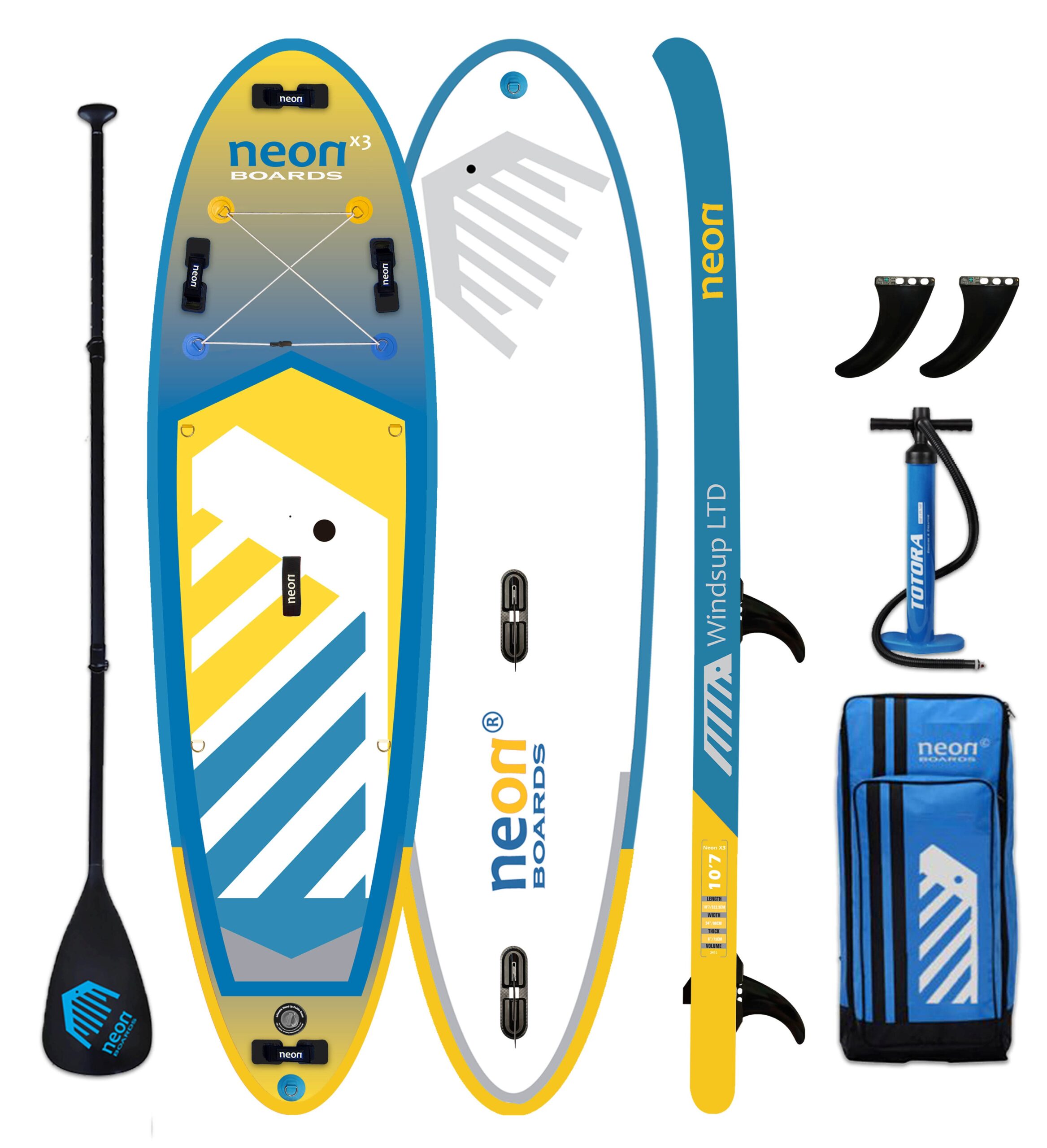 Nafukovací paddleboard Neon X3 Windsup LTD 10'7"x33"x6”