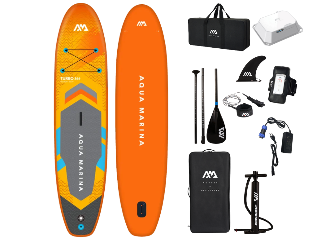Nafukovací paddleboard Aqua Marina Go Turbo s motorem 366 - 12'0"x33''x6"
