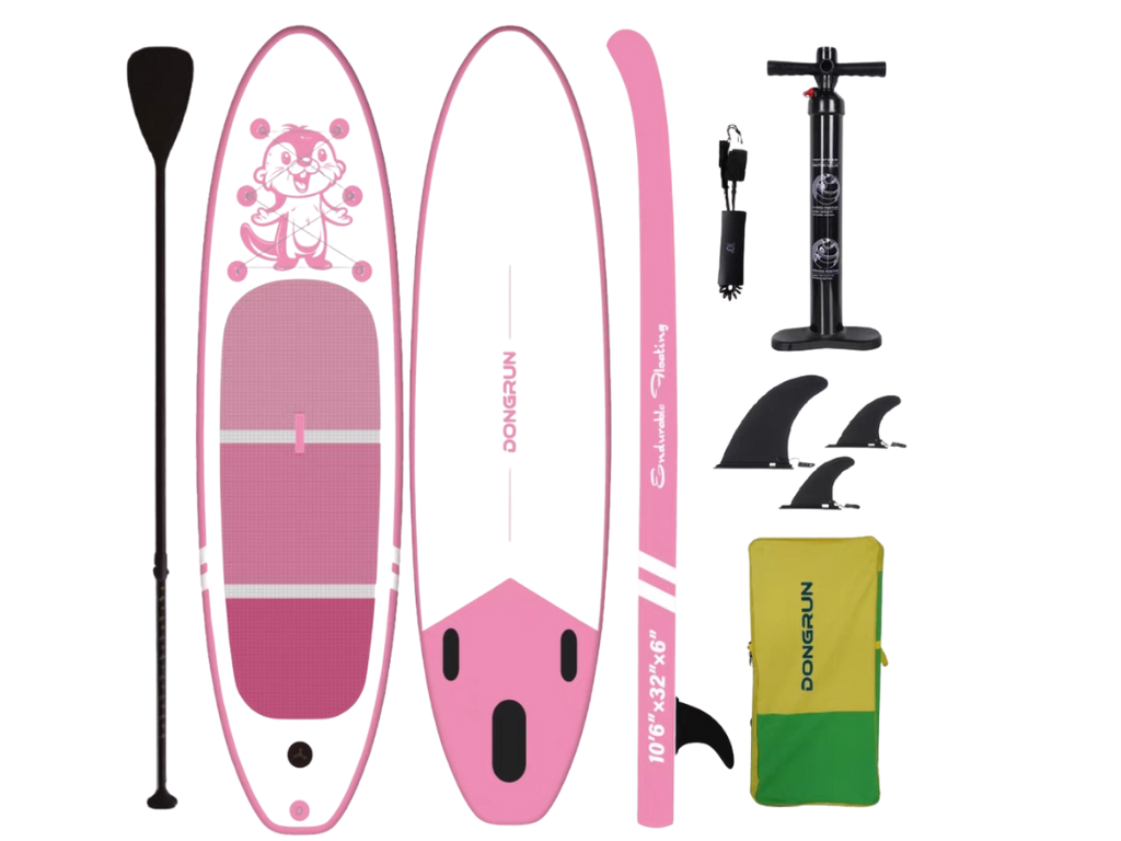 Nafukovací rodinný paddleboard Dongrun All-Round Pink 10’6"×32"x6"