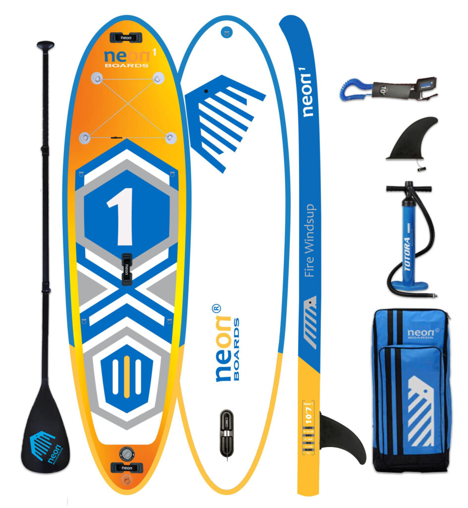Nafukovací paddleboard Neon 1 Fire 10’7″ × 34″ × 6″